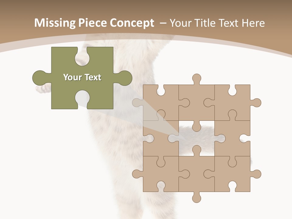 Striped Tabby Standing PowerPoint Template