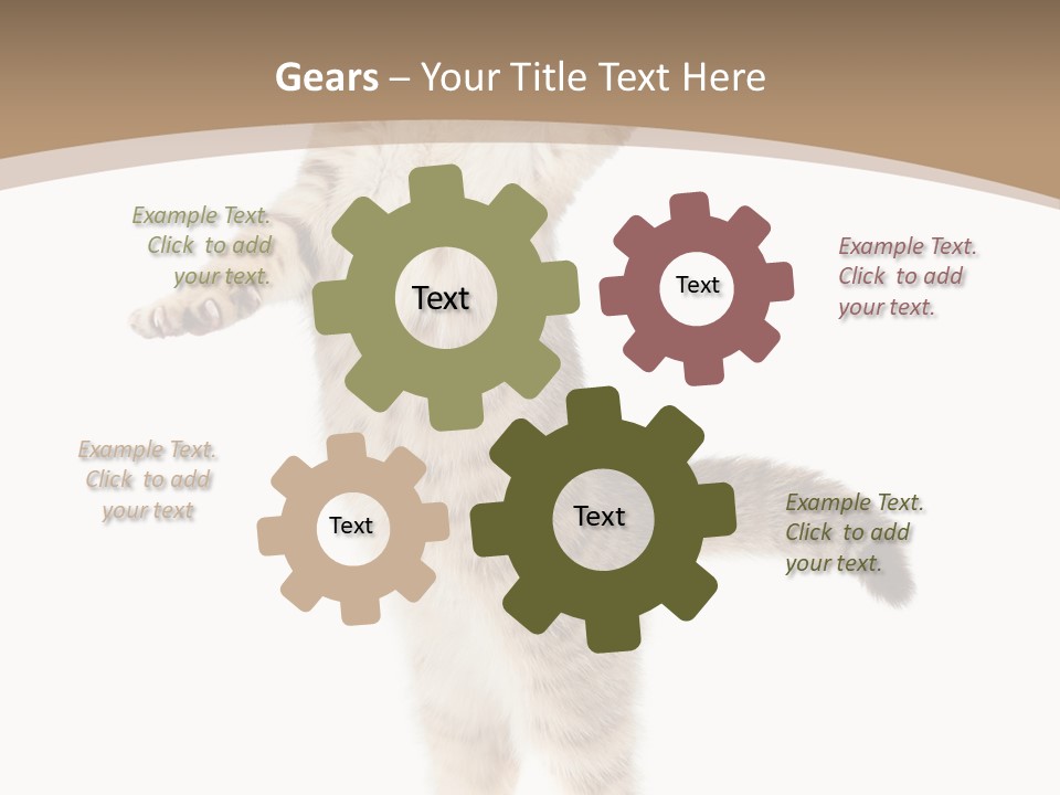 Striped Tabby Standing PowerPoint Template