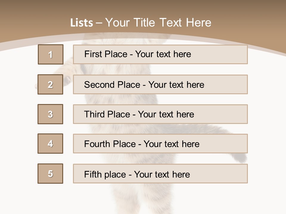 Striped Tabby Standing PowerPoint Template