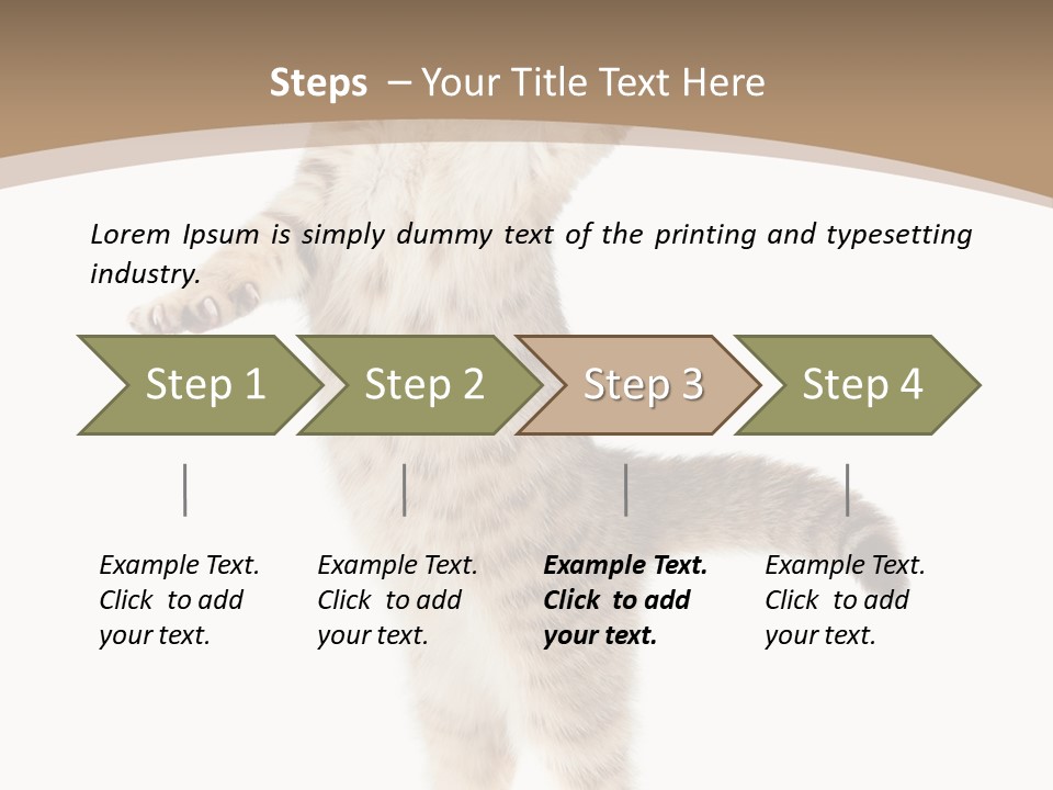 Striped Tabby Standing PowerPoint Template