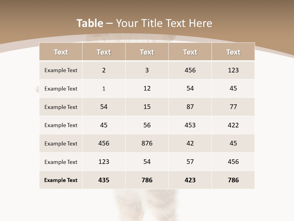 Striped Tabby Standing PowerPoint Template