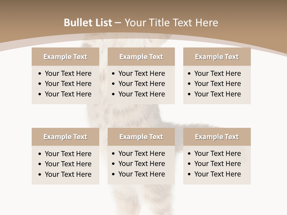 Striped Tabby Standing PowerPoint Template