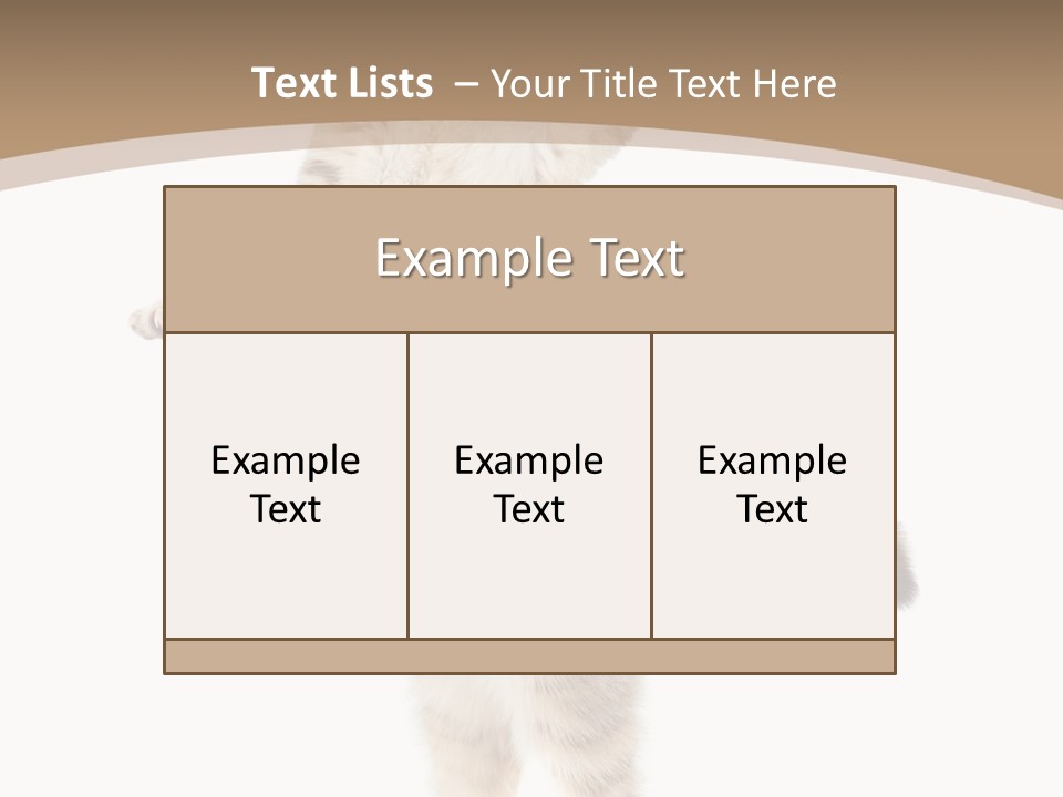 Striped Tabby Standing PowerPoint Template