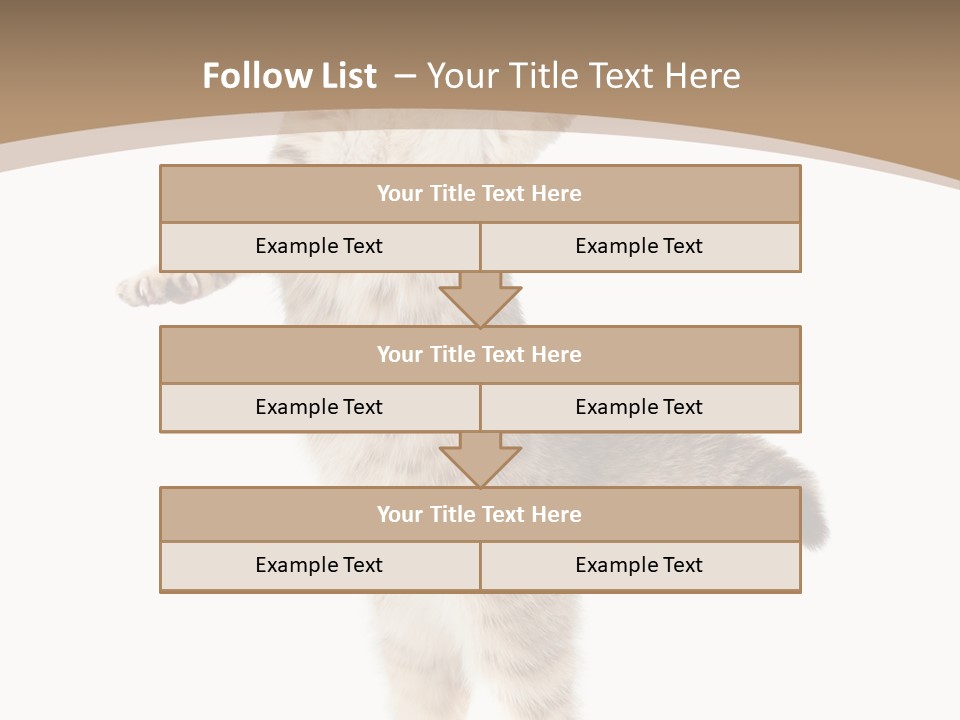 Striped Tabby Standing PowerPoint Template