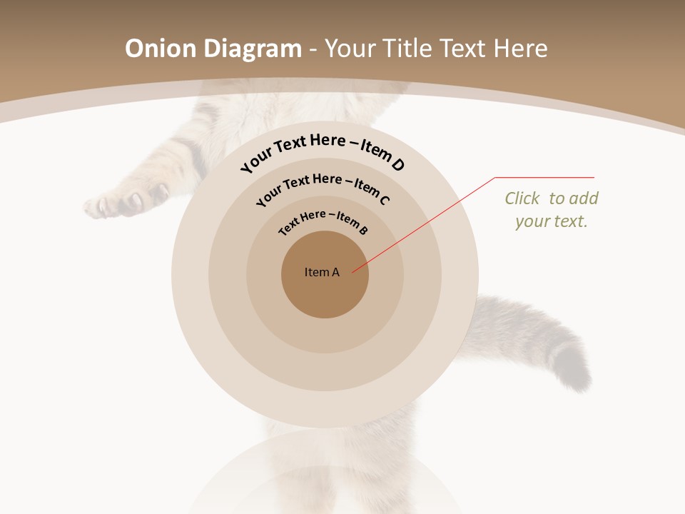 Striped Tabby Standing PowerPoint Template