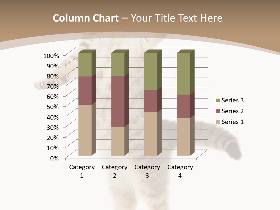 Striped Tabby Standing PowerPoint Template