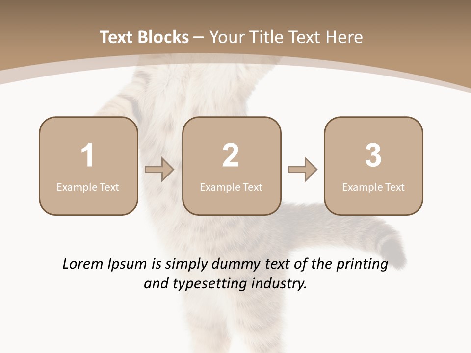 Striped Tabby Standing PowerPoint Template