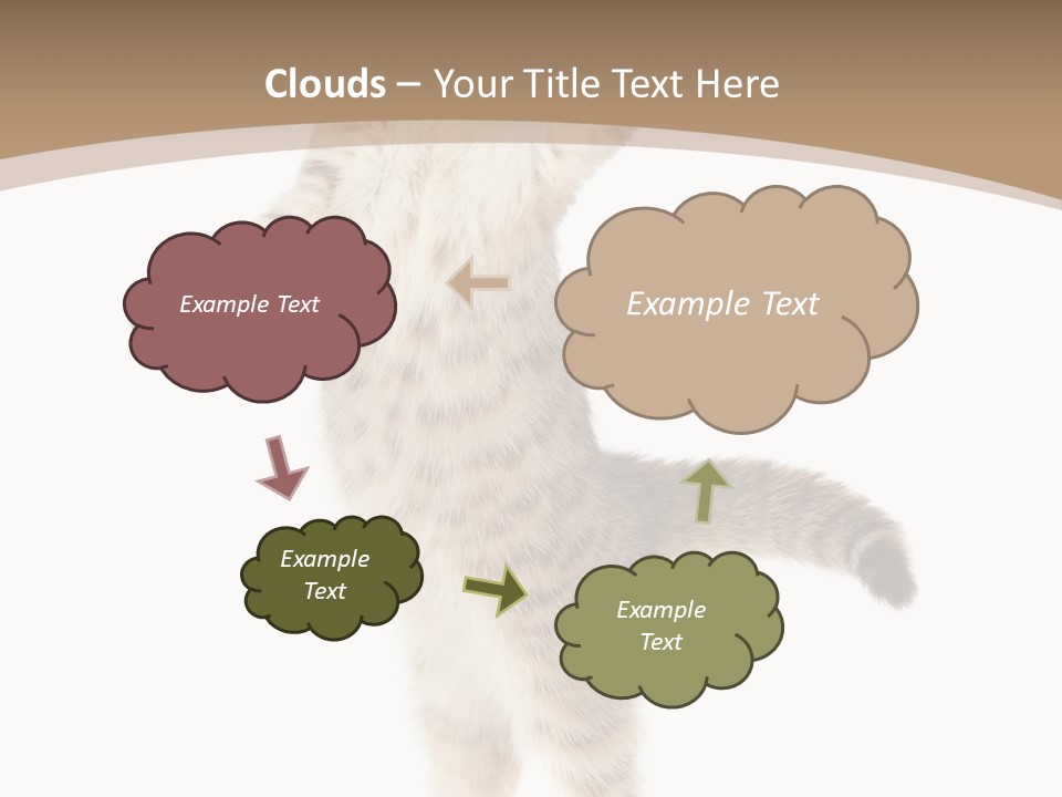 Striped Tabby Standing PowerPoint Template
