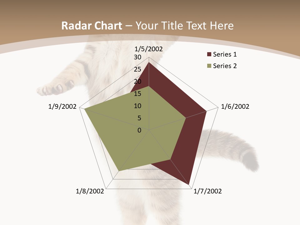 Striped Tabby Standing PowerPoint Template