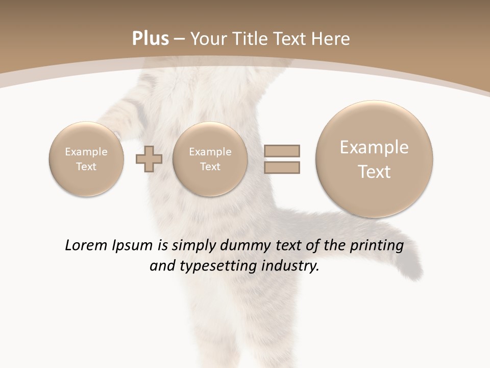 Striped Tabby Standing PowerPoint Template