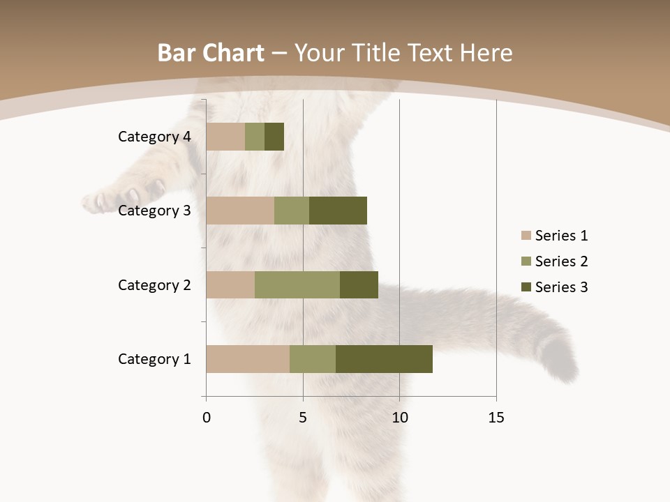 Striped Tabby Standing PowerPoint Template