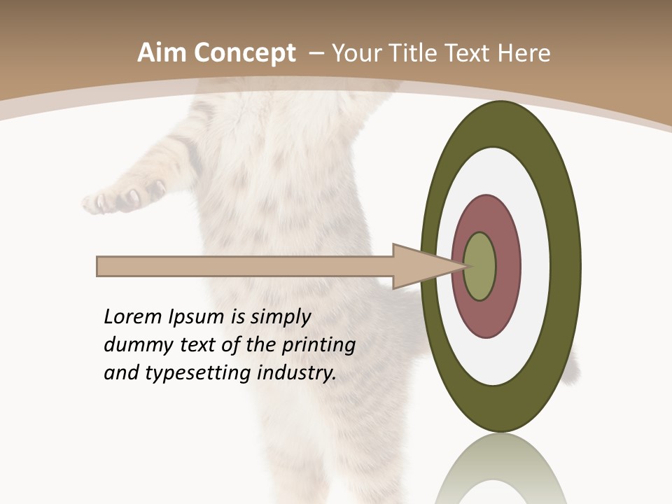 Striped Tabby Standing PowerPoint Template