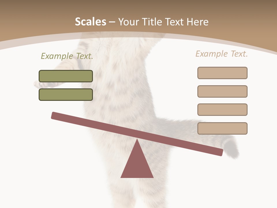 Striped Tabby Standing PowerPoint Template