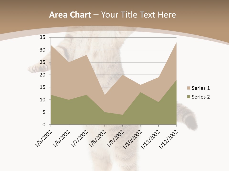 Striped Tabby Standing PowerPoint Template