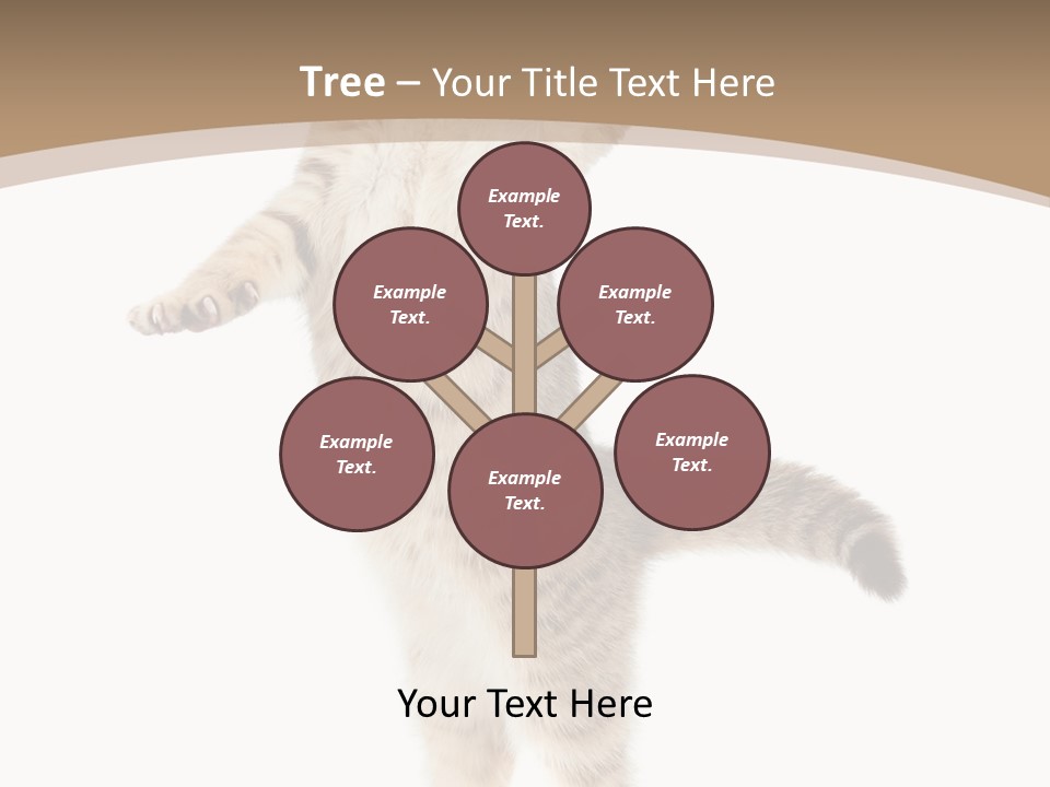 Striped Tabby Standing PowerPoint Template