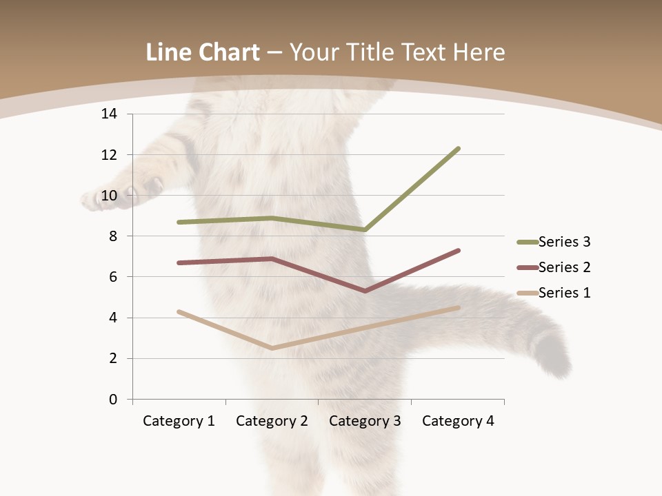Striped Tabby Standing PowerPoint Template