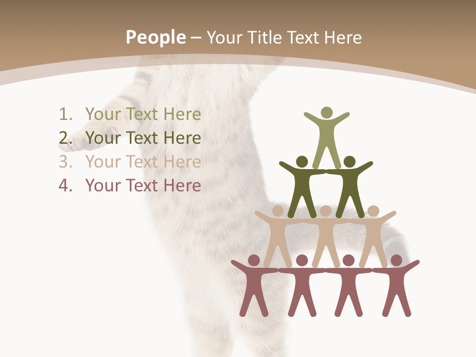 Striped Tabby Standing PowerPoint Template