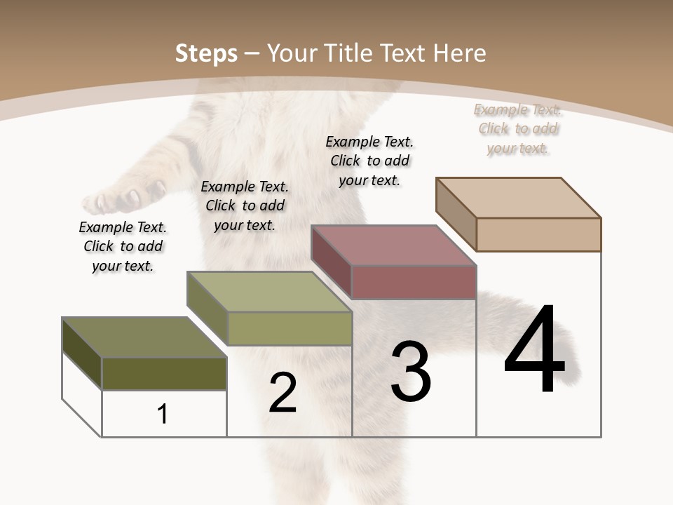 Striped Tabby Standing PowerPoint Template