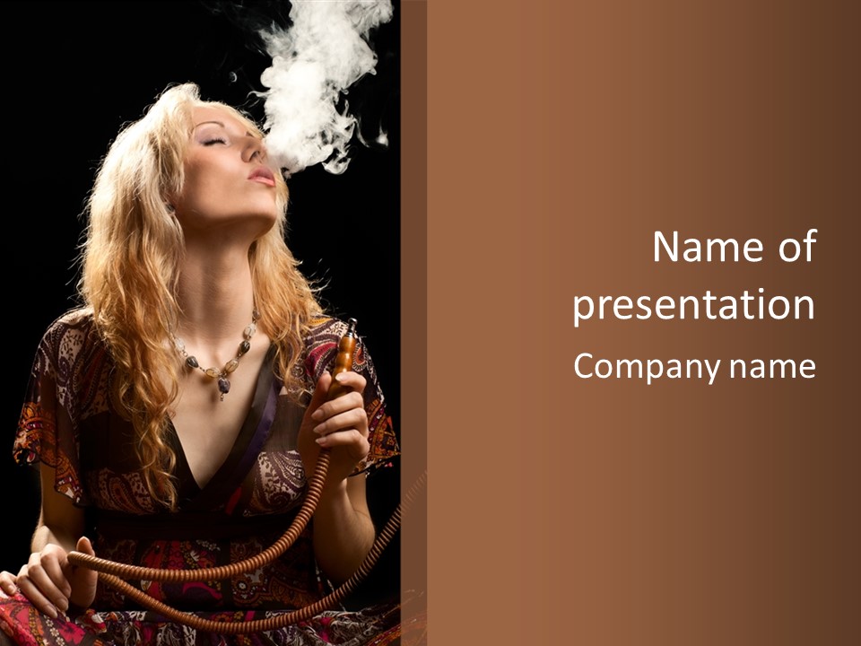 Smoking Hookah PowerPoint Template