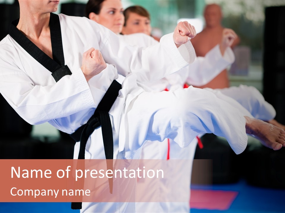Arts Taekwondo Personal Trainer PowerPoint Template