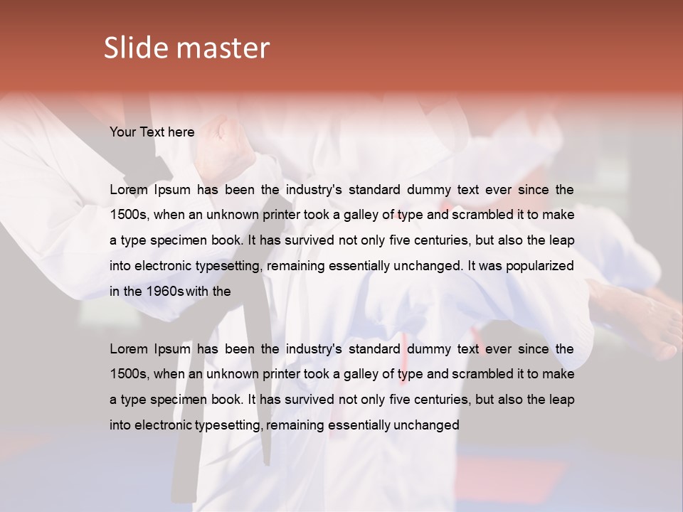 Arts Taekwondo Personal Trainer PowerPoint Template