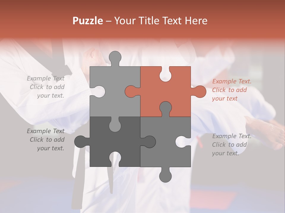 Arts Taekwondo Personal Trainer PowerPoint Template