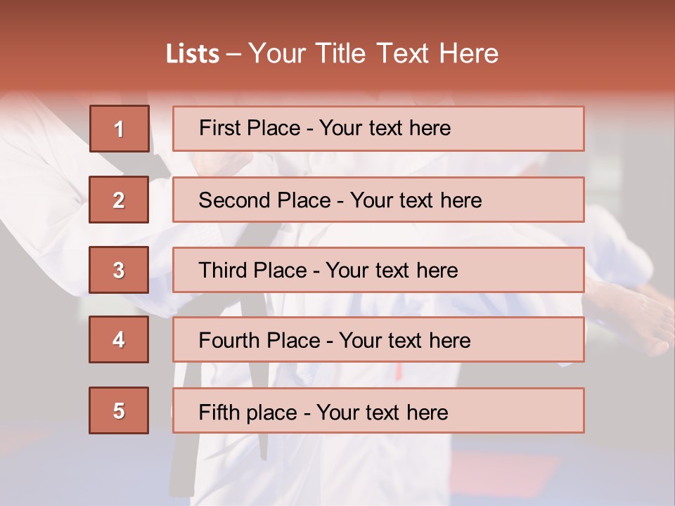 Arts Taekwondo Personal Trainer PowerPoint Template