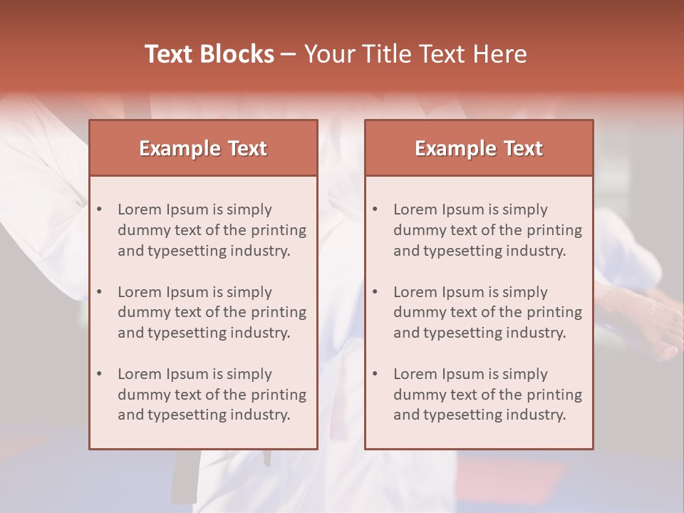 Arts Taekwondo Personal Trainer PowerPoint Template