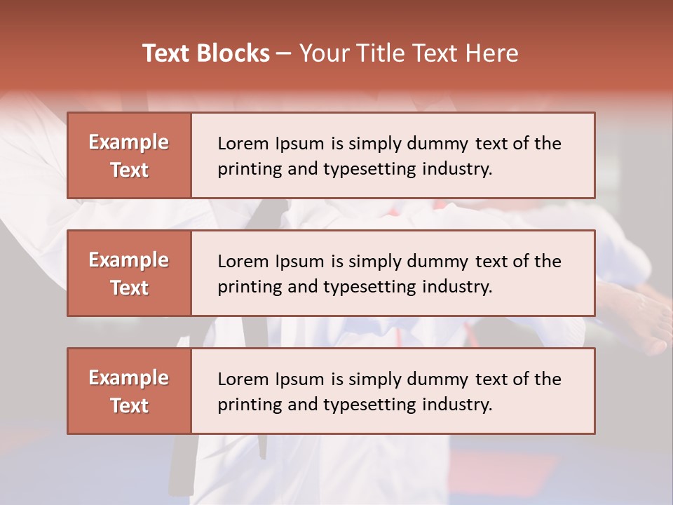 Arts Taekwondo Personal Trainer PowerPoint Template