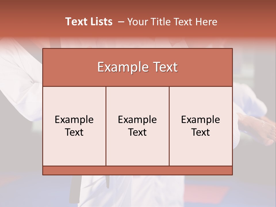 Arts Taekwondo Personal Trainer PowerPoint Template