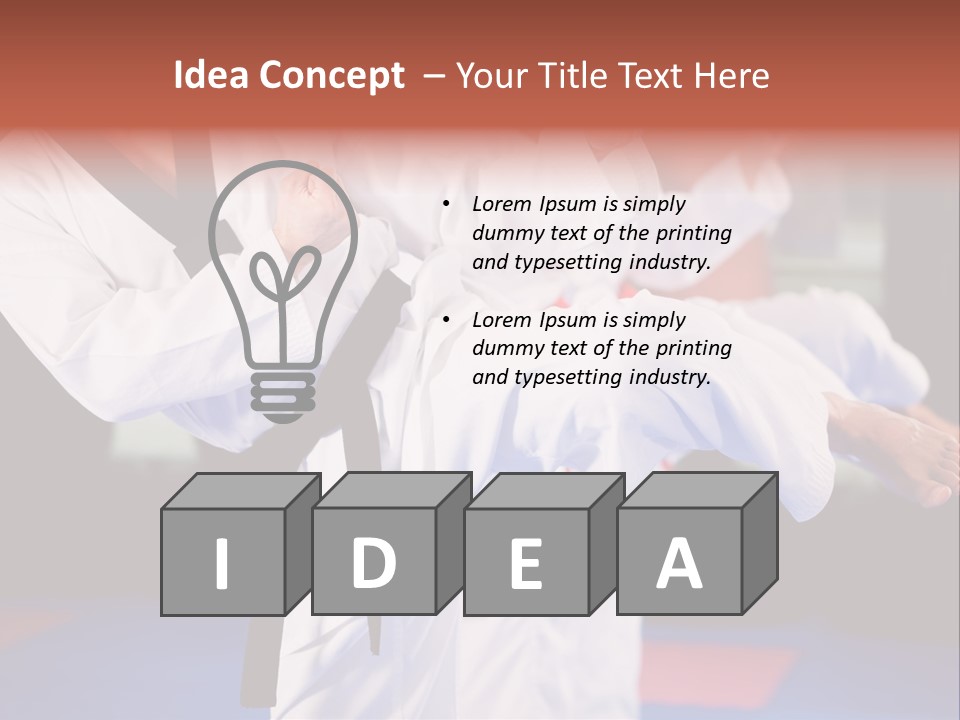 Arts Taekwondo Personal Trainer PowerPoint Template