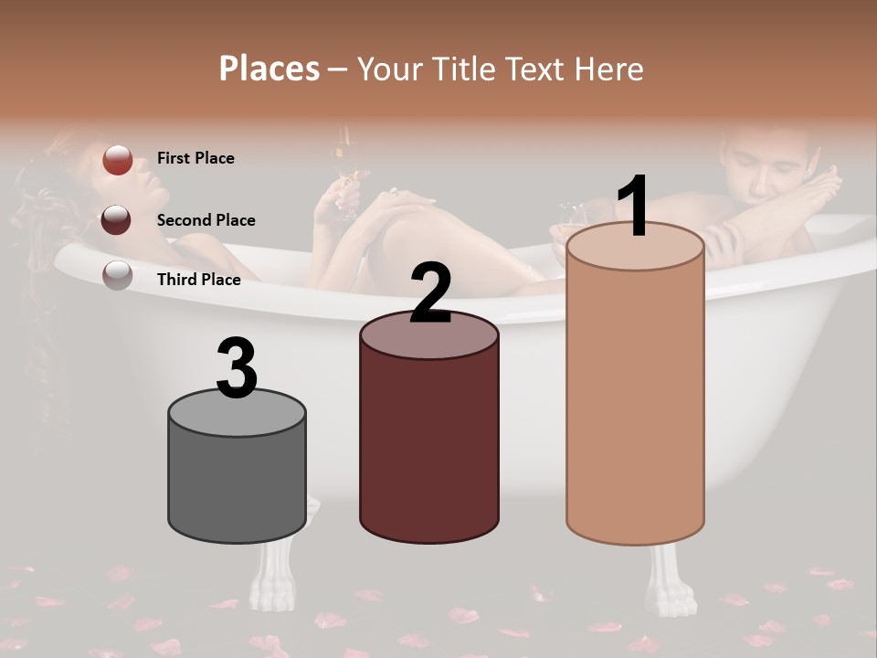 Glass Bath Happiness PowerPoint Template