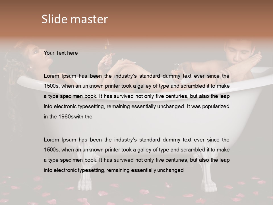 Glass Bath Happiness PowerPoint Template