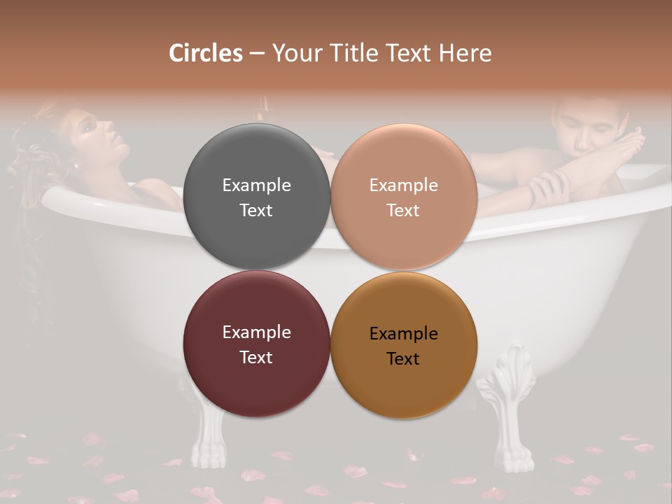 Glass Bath Happiness PowerPoint Template