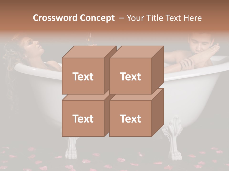 Glass Bath Happiness PowerPoint Template