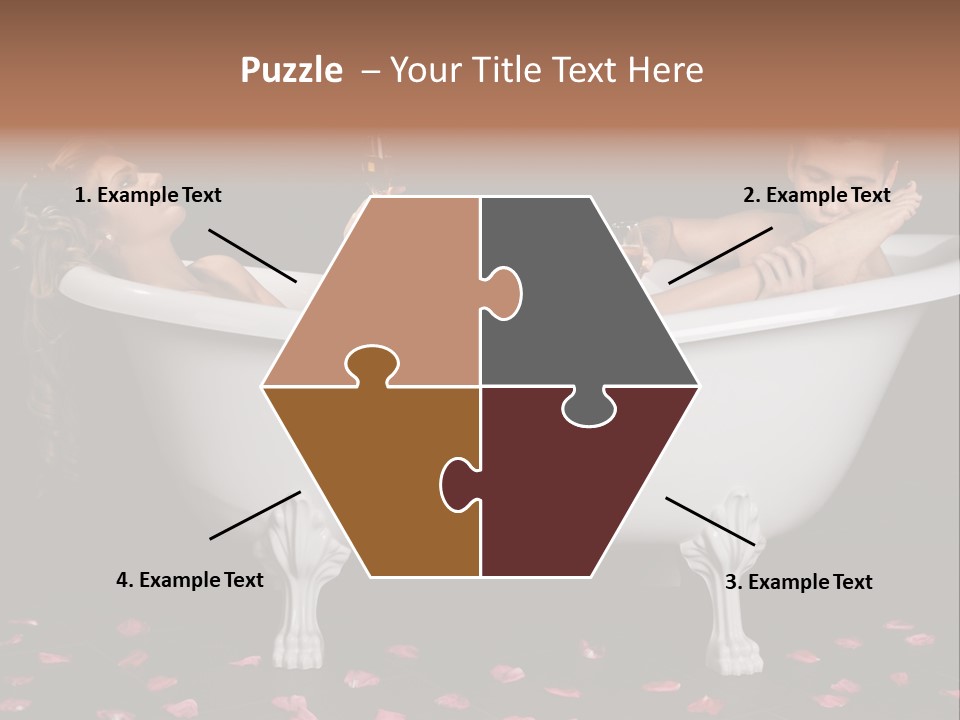 Glass Bath Happiness PowerPoint Template