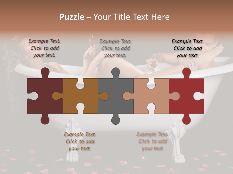 Glass Bath Happiness PowerPoint Template