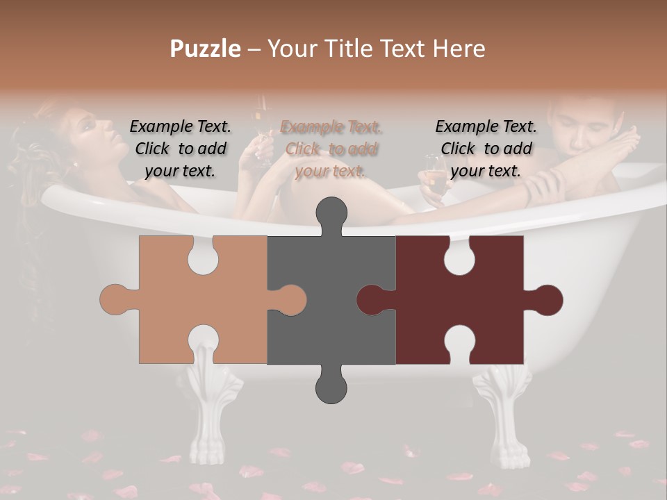 Glass Bath Happiness PowerPoint Template