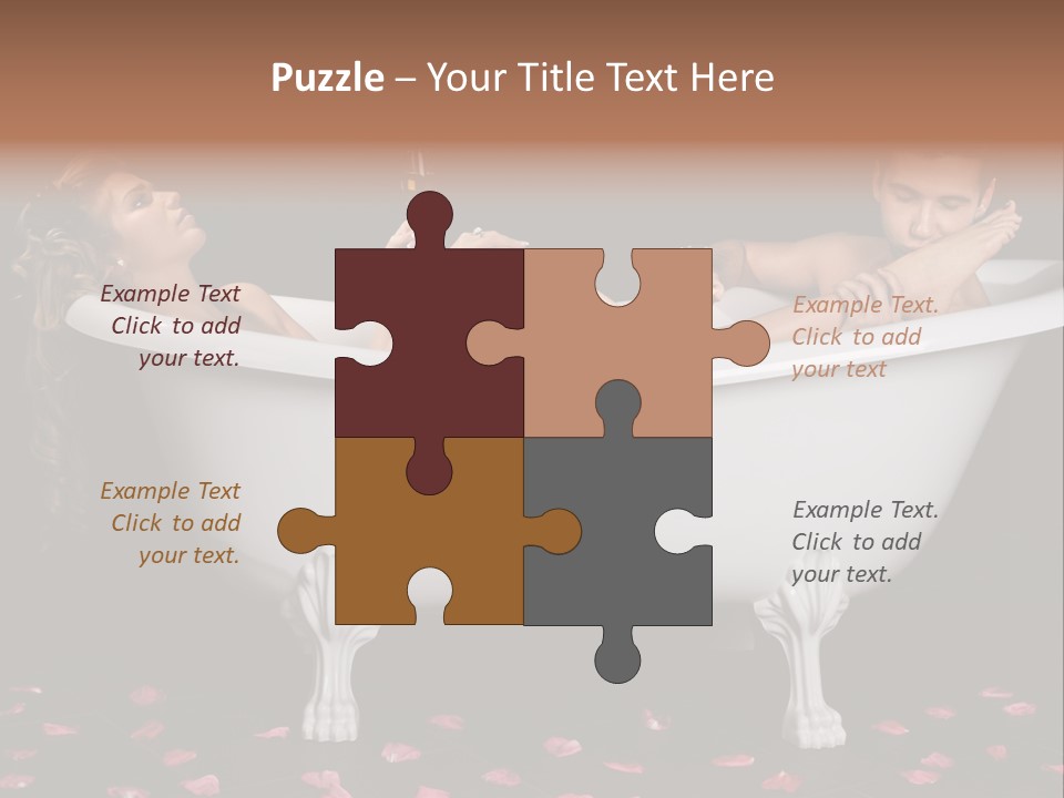 Glass Bath Happiness PowerPoint Template