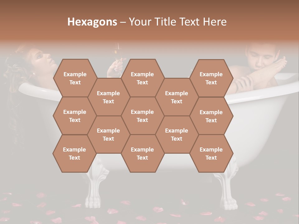 Glass Bath Happiness PowerPoint Template