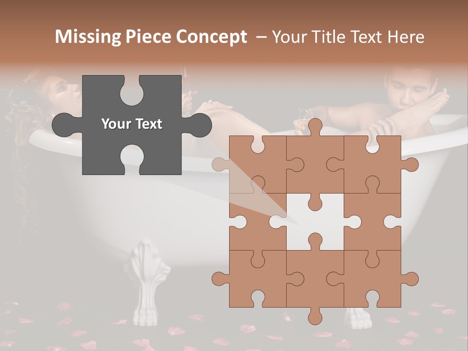 Glass Bath Happiness PowerPoint Template