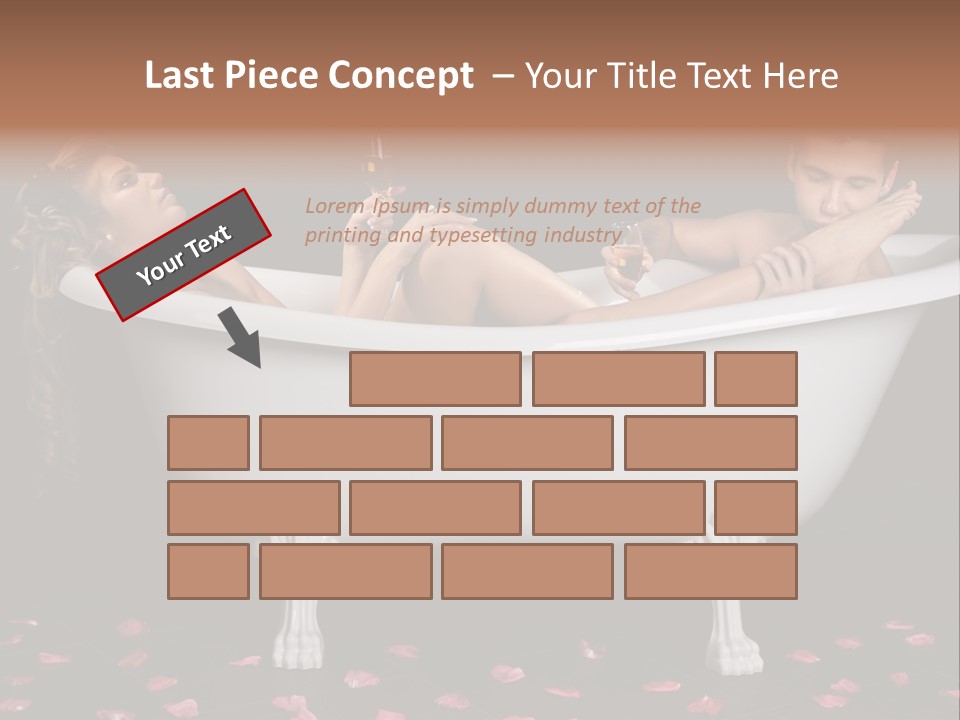 Glass Bath Happiness PowerPoint Template