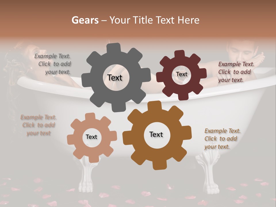 Glass Bath Happiness PowerPoint Template