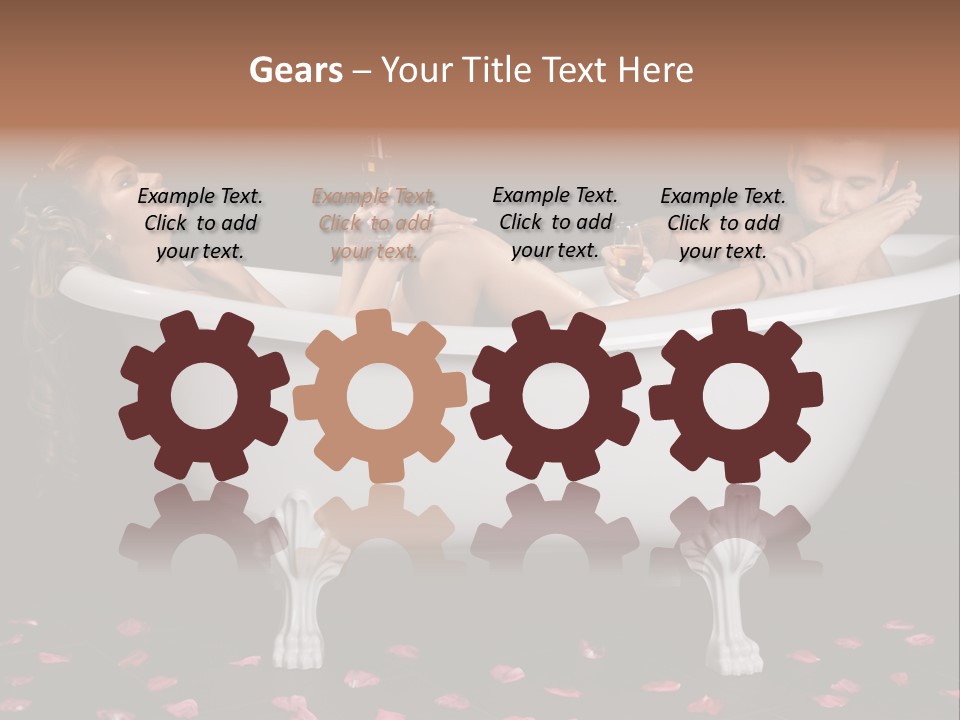 Glass Bath Happiness PowerPoint Template