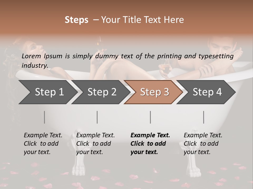 Glass Bath Happiness PowerPoint Template