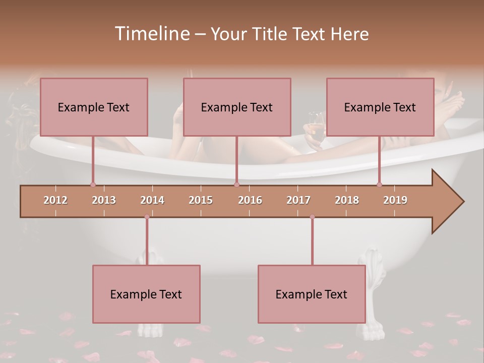 Glass Bath Happiness PowerPoint Template