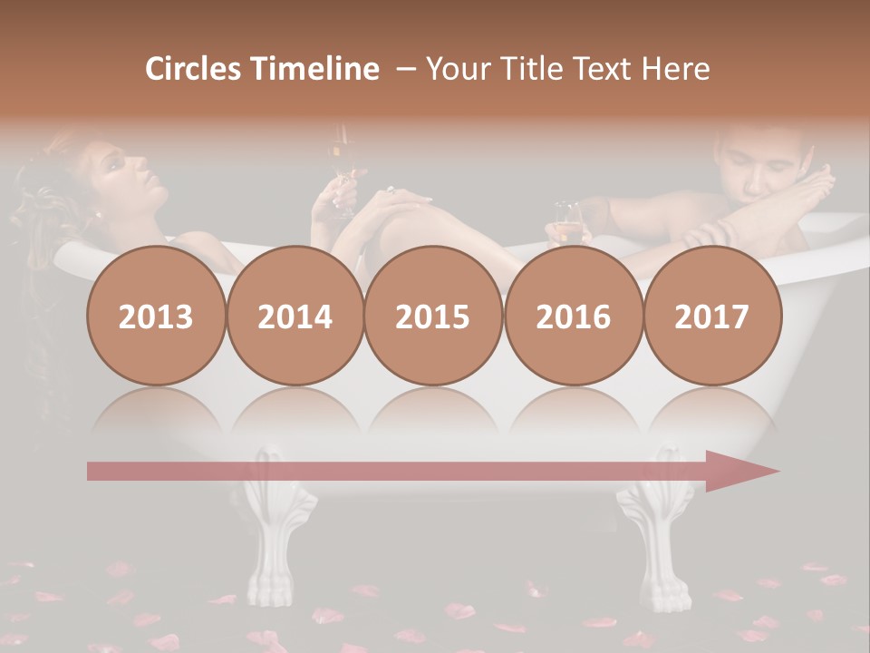 Glass Bath Happiness PowerPoint Template