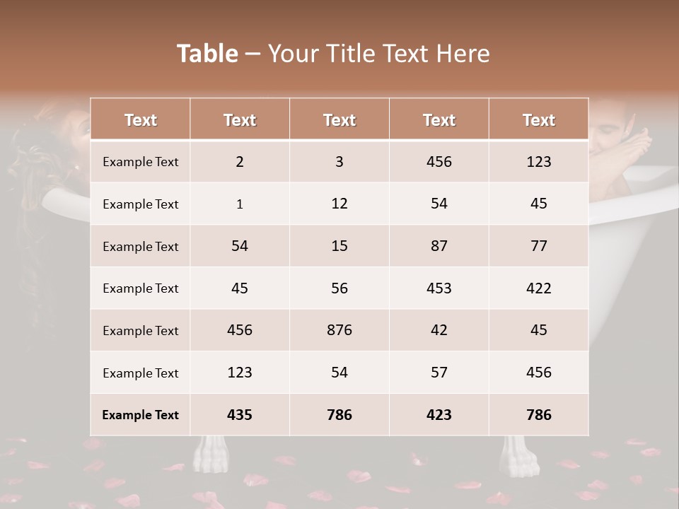 Glass Bath Happiness PowerPoint Template