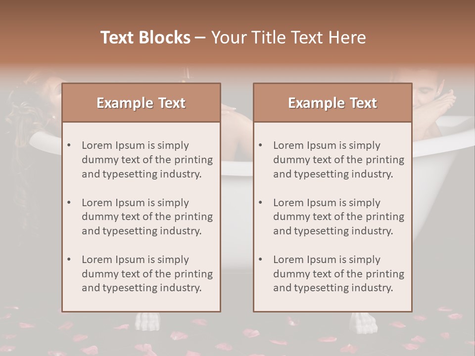 Glass Bath Happiness PowerPoint Template