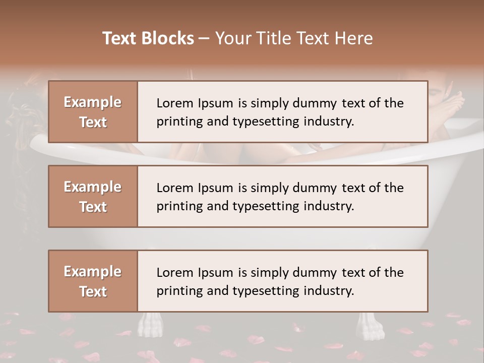 Glass Bath Happiness PowerPoint Template